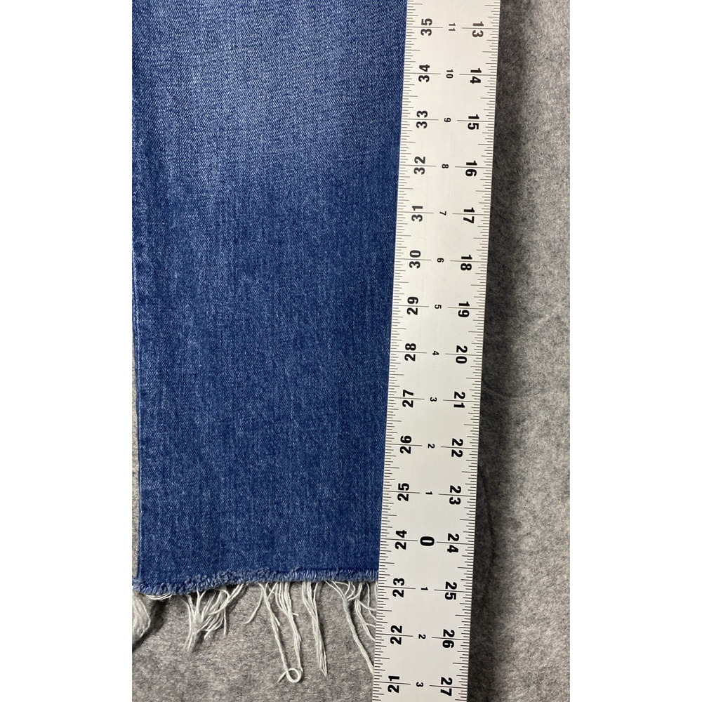 Madewell Jeans Womens 29 Blue The Perfect Vintage Straight Jean Raw Hem - Picture 7 of 14